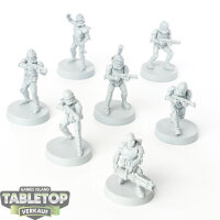 Galaktische Republik - 7x Phase 2 Clone Troopers - grundiert