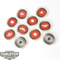 Star Wars: Legion - 10x Order Tokens in Token Cases -...