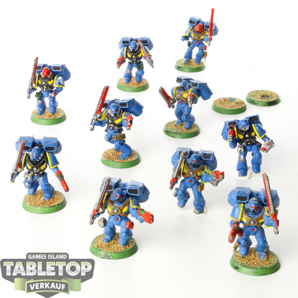 Space Marines - 10 x Vanguard Veteran Squad klassisch - bemalt