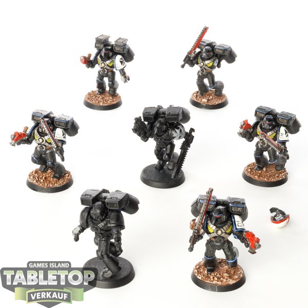 Black Templars - 7 x  Assault Squad klassisch - teilweise bemalt