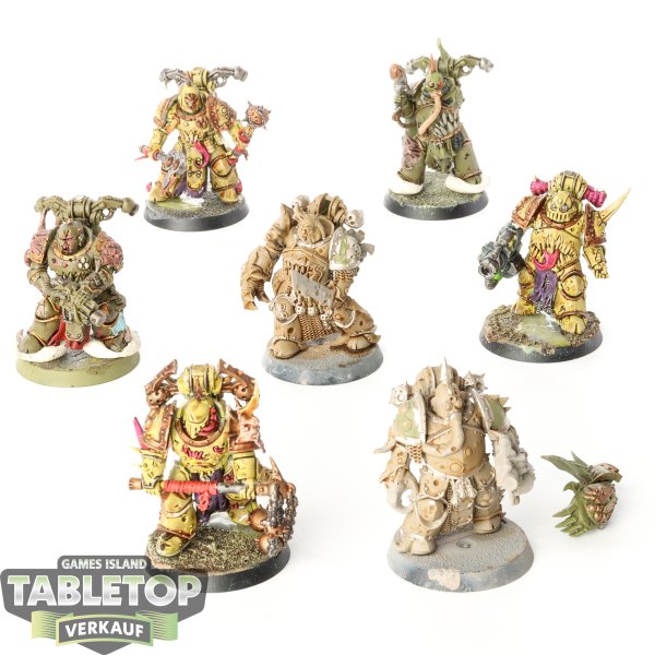 Death Guard - 7 x Plague Marines - bemalt