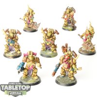 Death Guard - 7 x Plague Marines - bemalt