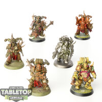 Death Guard - 6 x Plague Marines - teilweise bemalt