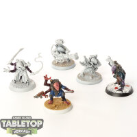 Genestealer Cults - 5 x Acolyte Hybrids - teilweise bemalt