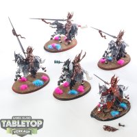 Soulblight Gravelords - 5x Blood Knights - bemalt