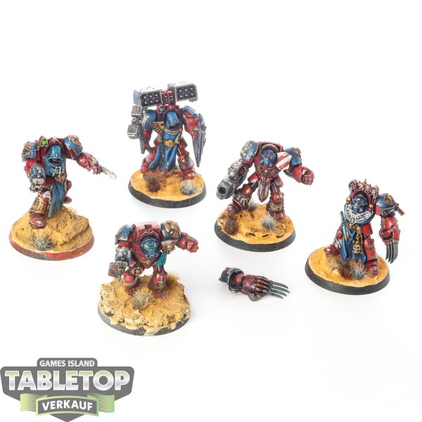 Dark Angels - 5x Deathwing Terminator Squad klassisch - bemalt