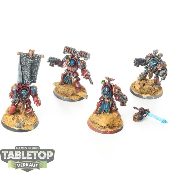 Dark Angels - 4x Deathwing Command Squad klassisch - bemalt