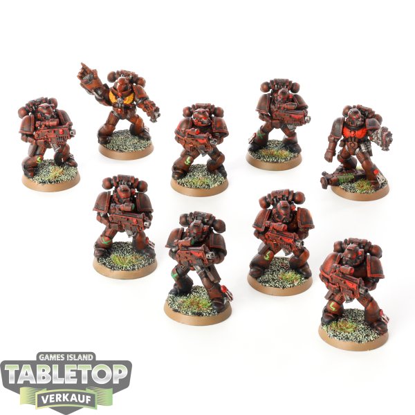 Space Marines - 9x Tactical Marines (Classic) - bemalt