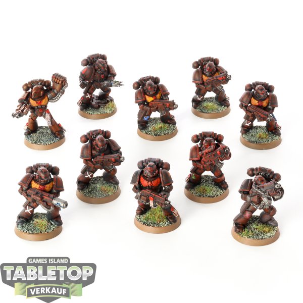 Blood Angels - 10x Tactical Marines (Classic) - bemalt