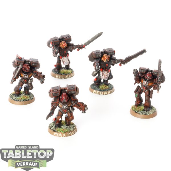Space Marines - 5x Assault Marines (Classic) - bemalt