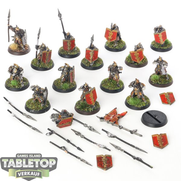 Der Hobbit Figuren - Gut - 15x Iron Hills Dwarf Warriors with Spears - bemalt