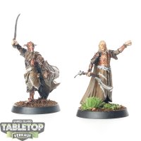 Der Hobbit Figuren - Gut - 2x Mirkwood Elf Captains - bemalt