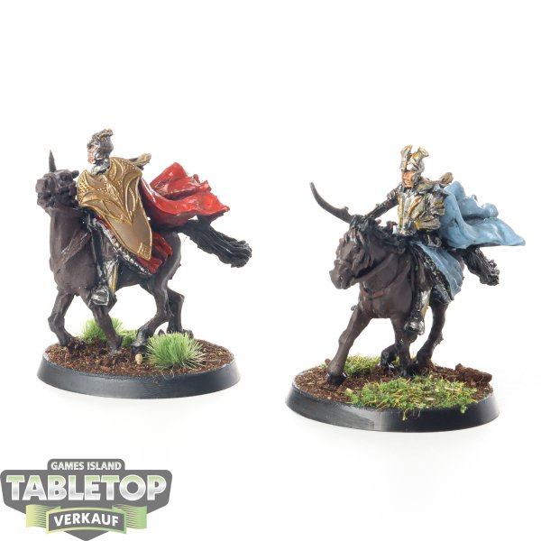 Der Hobbit Figuren - Gut - 2x Mirkwood Armoured Elf Cavalry - bemalt