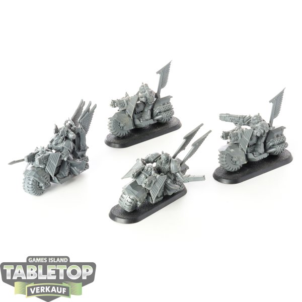 Raven Guard - 4x Ravenwing Black Knights - unbemalt