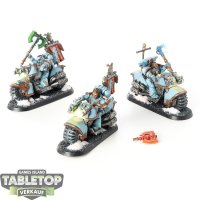 Space Wolves - 3 x Bike Squad - bemalt