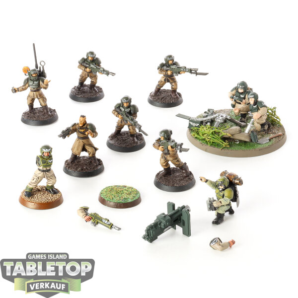 Astra Militarum - 10 x Cadian Shock Troops klassisch - bemalt
