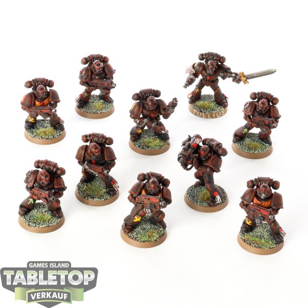 Space Marines - 10x Tactical Marines (Classic) - bemalt