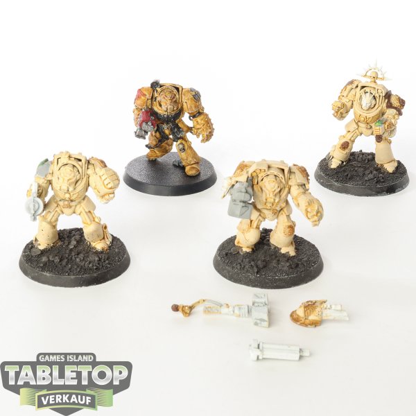 Dark Angels - 4x Deathwing Terminator Squad klassisch - teilweise bemalt