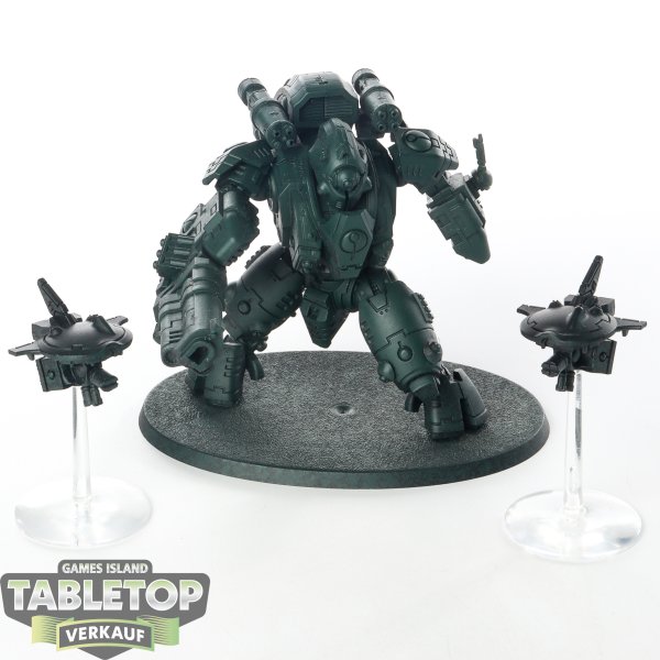 Tau Empire - XV95 Ghostkeel Battlesuit & 2 Dronen - grundiert