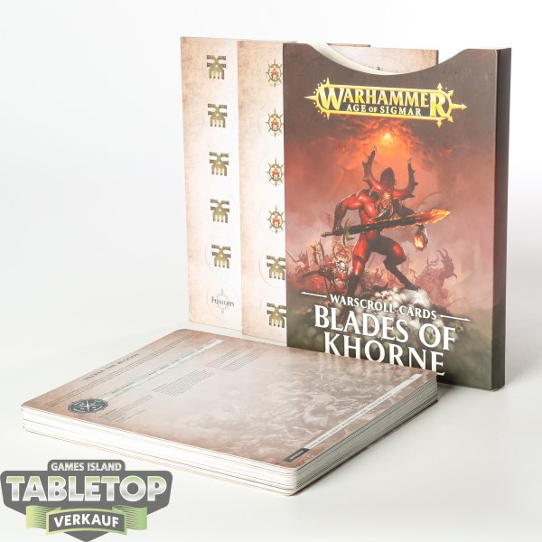 Blades of Khorne - Warscroll Karten & Token 1te Edition - deutsch