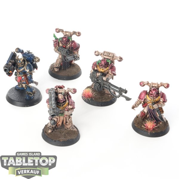 Chaos Space Marines - 5x Chaos Space Marines Havocs Klassisch - bemalt