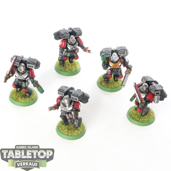 Space Marines - 5x Vanguard Veteran Squad Klassisch - bemalt