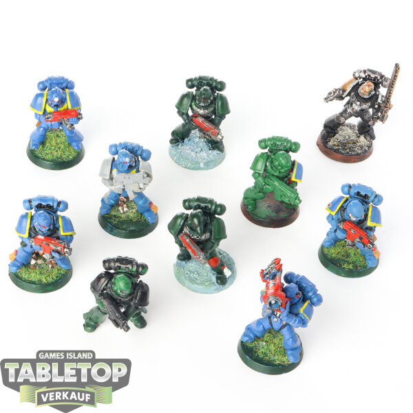 Space Marines - 10x Tactical Squad klassisch - teilweise bemalt