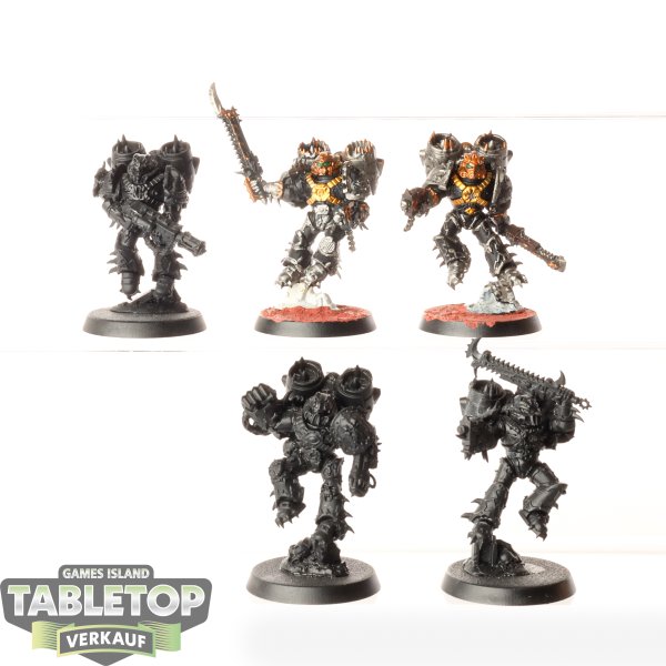 Chaos Space Marines - 5 x Raptors - teilweise bemalt