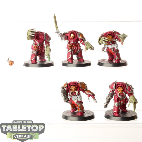 Chaos Space Marines - 5 x Chaos Terminator Squad - teilweise bemalt