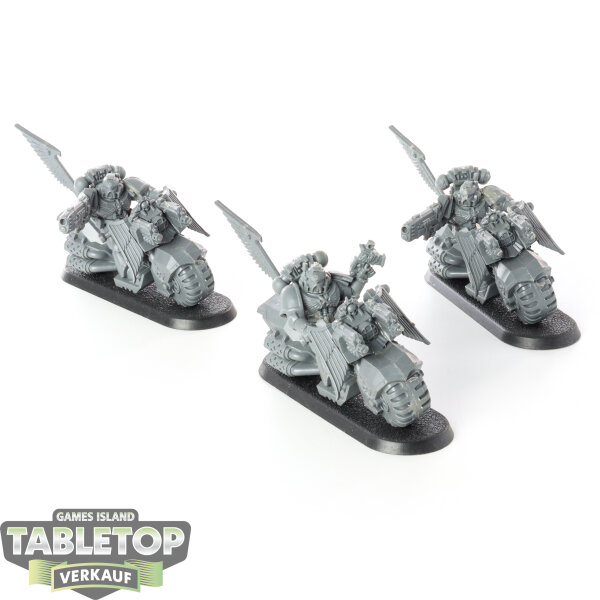 Dark Angels - 3x Ravenwing Bike Squadron - unbemalt