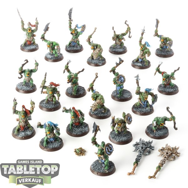 Orruk Warclans - 20x Savage Orruks - bemalt