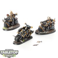 Chaos Space Marines - 3x Chaos Bikers - bemalt