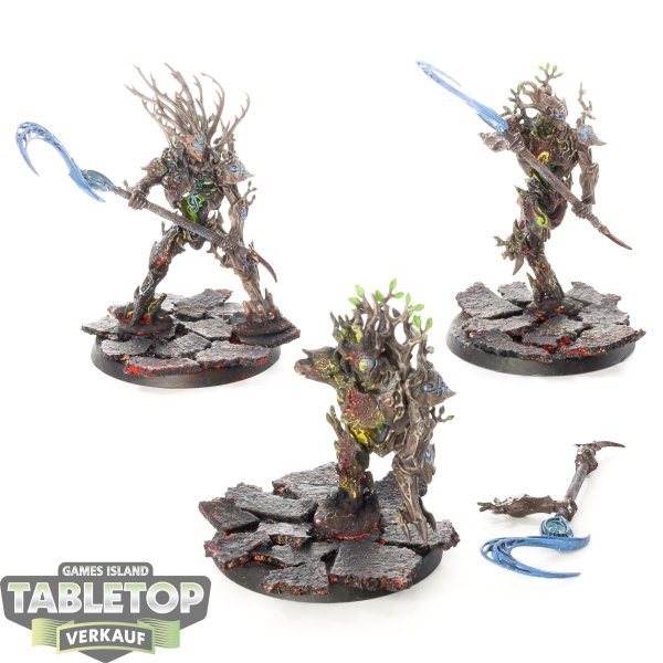 Sylvaneth - 3 x Kurnoth Hunters - teilweise bemalt