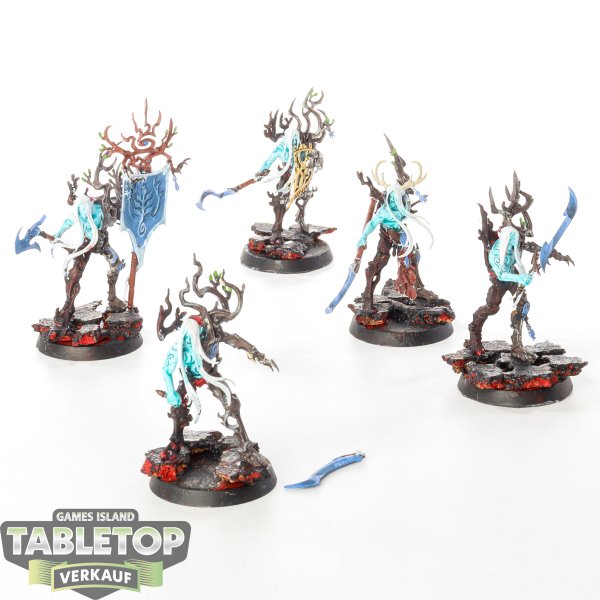 Sylvaneth - 5 x Tree-Revenants - teilweise bemalt