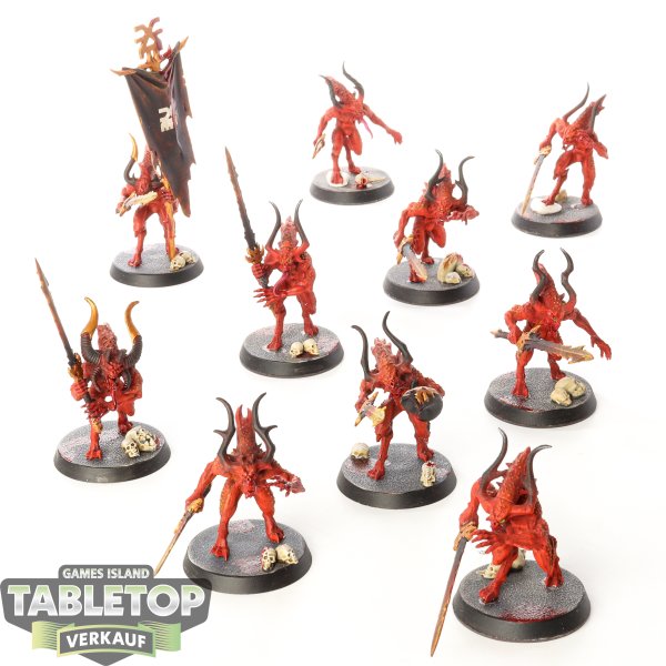 Blades of Khorne - 10 x Daemons Of Khorne Bloodletters - bemalt