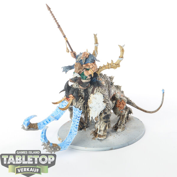 Ogor Mawtribes - Frostlord on Thundertusk - bemalt