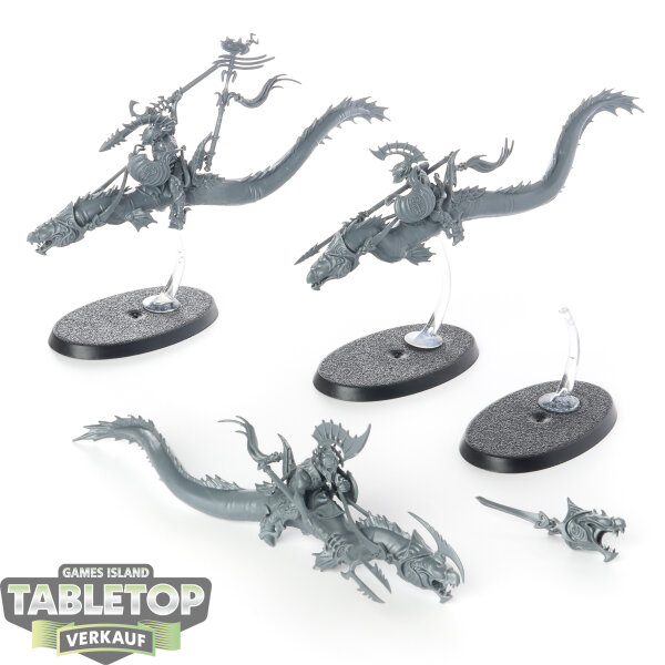 Idoneth Deepkin - 3 Akhelian Ishlaen Guard - unbemalt