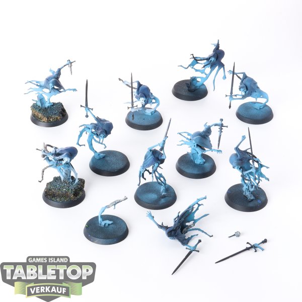 Nighthaunt - 10x Bladegheist Revenants - teilweise bemalt