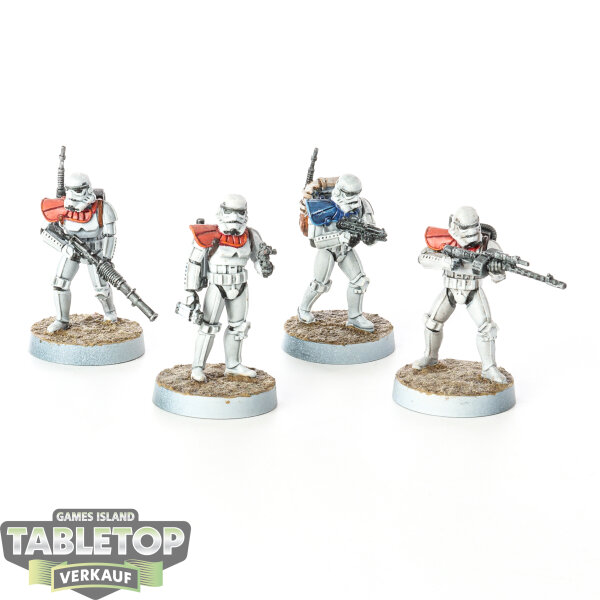 Galaktisches Imperium - 4x Imperial Stormtroopers Upgrade - bemalt