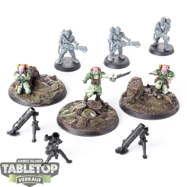 Genestealer Cults - 3 x Heavy Weapons Squad - teilweise bemalt