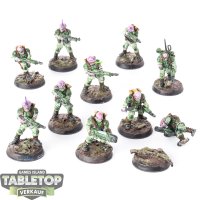 Genestealer Cults - 10 x Cadian Shock Troops - bemalt