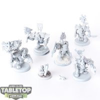 Orks - 5 Ork Nobz Eigenbau - teilweise bemalt