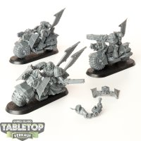 Dark Angels - 3 x Ravenwing Black Knights - unbemalt