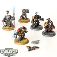 Space Wolves - 5 x Wolf Guard Terminators - bemalt