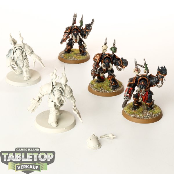 Chaos Space Marines - 5 x Chaos Terminator Squad - teilweise bemalt