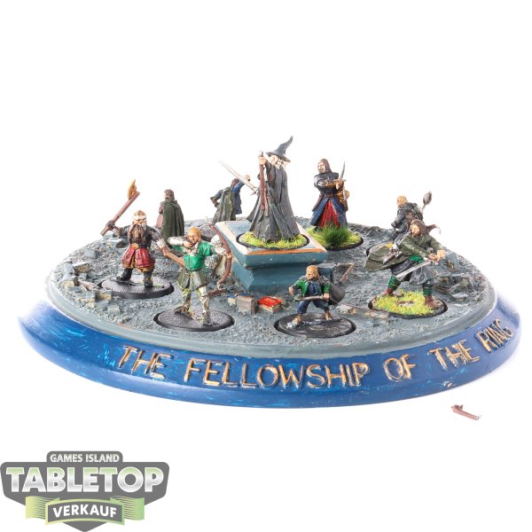 HdR Figuren - Gut - 9x Fellowship of the Ring - Balins Tomb Diorama - bemalt