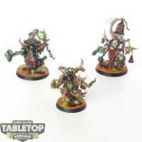 Death Guard - 3x Chosen of Mortarion - bemalt