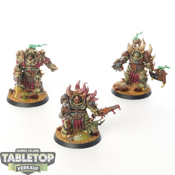 Death Guard - 3x The Tainted Cohort - bemalt