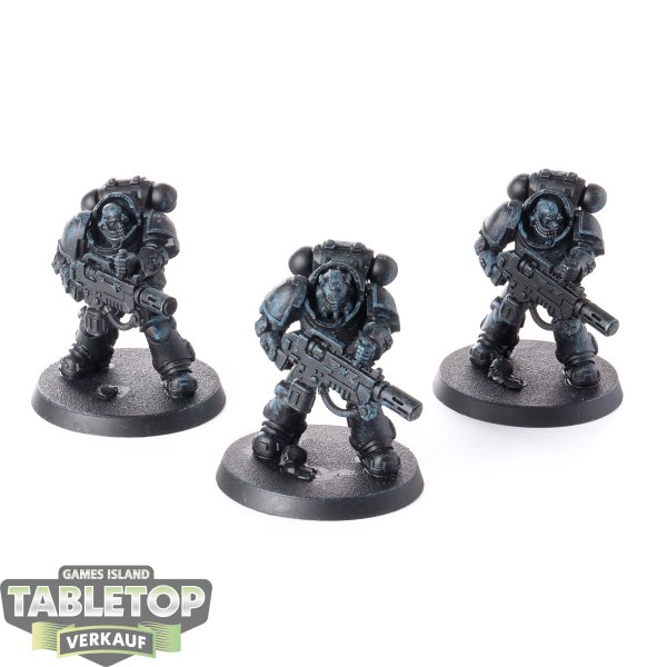 Space Marines - 3 x Primaris Eradicators - teilweise bemalt