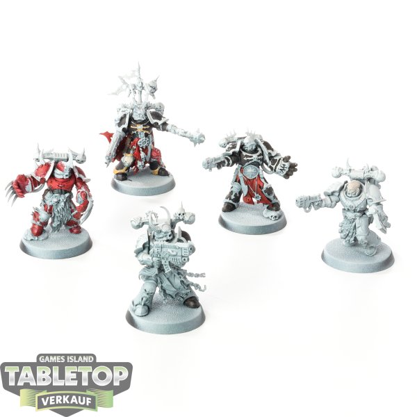 Chaos Space Marines - 5 x Chosen - teilweise bemalt